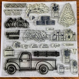 Close to My Heart, D2117 “Seasonal Haul” Acrylic Stamp and Thin Cuts